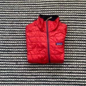 🌿Patagonia Nano Puff Men Hybrid Quilted Polartec Fleece Red Purple Zip Jacket S
